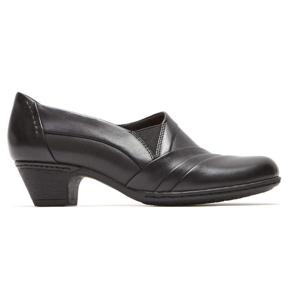 Rockport Womens Cobb Hill Abbott - Slip-On Black - XZN028654